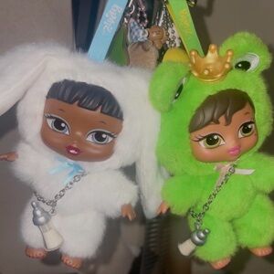Bratz Bratziez Bunny and Frog Plush Dolls Bag charm!!
